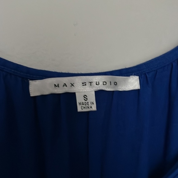 Max Studio Long Maxi Dress Dark Blue Small - Picture 4 of 6